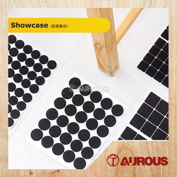 SELF ADHESIVE ANTI-SLIP FLOOR ANTI SKID BLACK RUBBER FURNITURE PROTECTOR PADS - Image 2