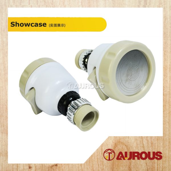 FUNCTIONAL KITCHEN SINK FLEXIBLE FAUCET TAP CONVERTER HEAD ONLY 360° ROTATABLE 3 MODES SWIVEL (WHITE) - Image 3