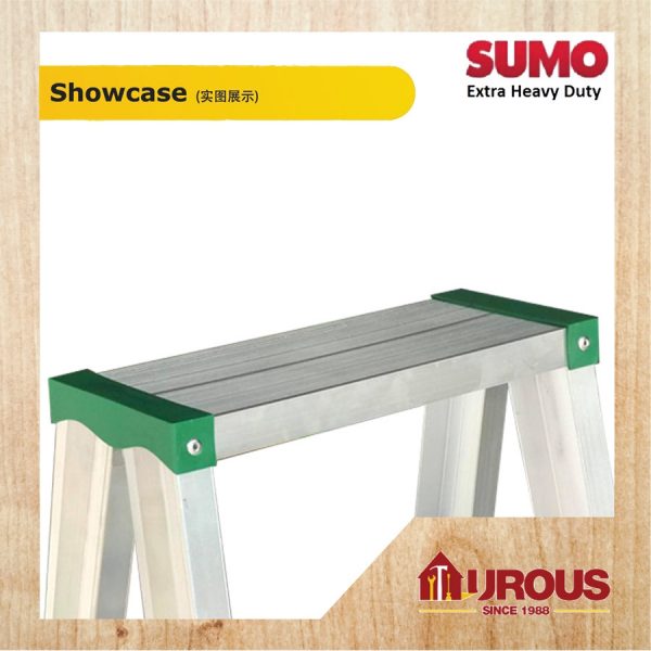 SUMO HEAVY DUTY HARDNESS ALUMINIUM DOUBLE SIDED LADDER / TANGGA LIPAT ( STEPS 8,9 ) - Image 4
