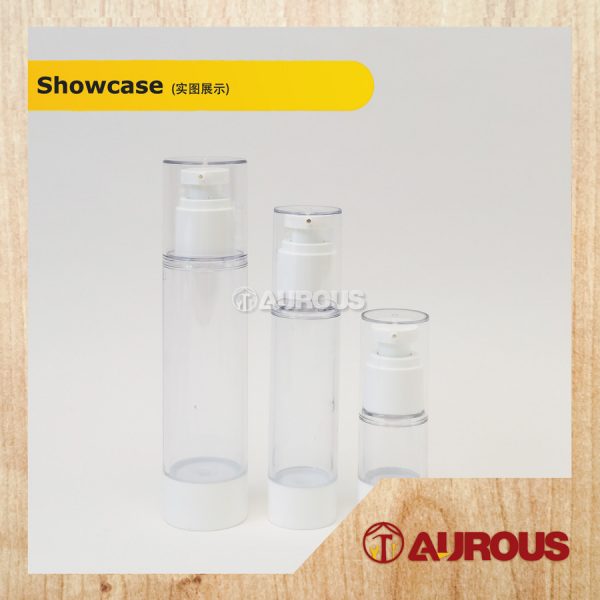 TRANSPARENT PLASTIC PORTABLE TRAVEL AIRLESS TUBELESS VACUUM PUMP EMPTY BOTTLE (LOTION PUMP / MIST SPRAY) - Image 2