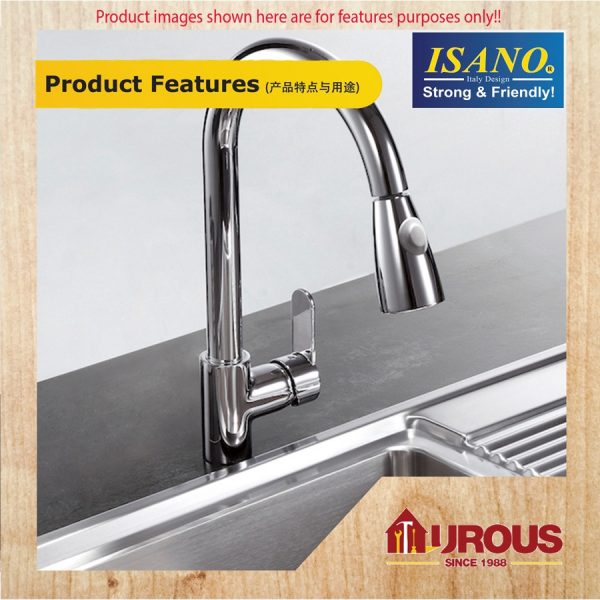 ISANO 1/2" ECO SWAN NECK TAP SINK PILLAR TAP FAUCET 8000SI - Image 7