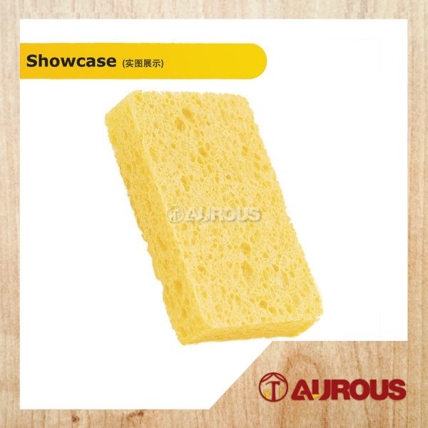 BIO-DEGRADABLE NATURAL WOOD PULP FIBER MAGIC CLEANING SPONGE YELLOW PAD (1 PIECE) - Image 2