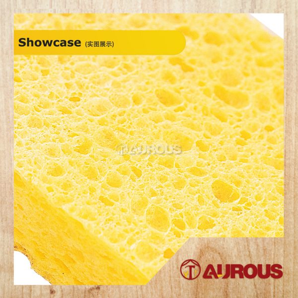BIO-DEGRADABLE NATURAL WOOD PULP FIBER MAGIC CLEANING SPONGE YELLOW PAD (1 PIECE) - Image 4