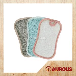 MULTIFUNCTIONAL DOUBLE SIDED MAGIC WIPE DISH CLOTH SCOURERS SPONGE (GREY/PINK/BLUE)