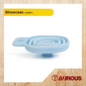 Alternative view of MINI FOLDABLE COLLAPSIBLE KITCHEN SILICONE FOLDING FUNNEL (BLUE)