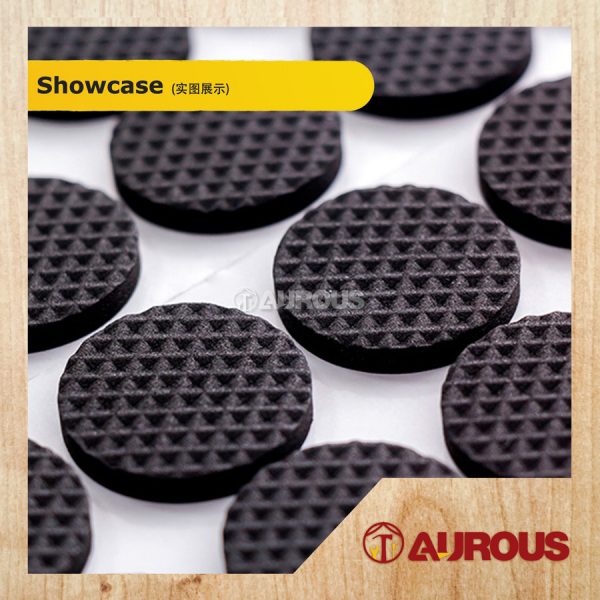 SELF ADHESIVE ANTI-SLIP FLOOR ANTI SKID BLACK RUBBER FURNITURE PROTECTOR PADS - Image 3
