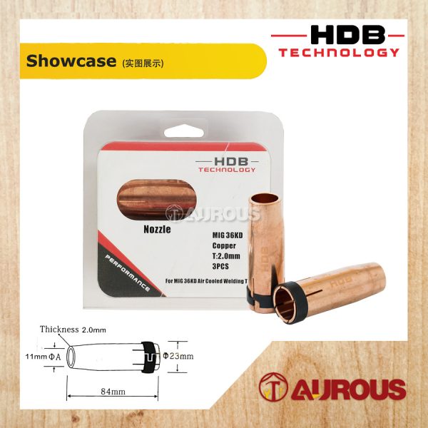 HDB TECHNOLOGY MIG COPPER GAS NOZZLE FOR MIG AIR COOLED WELDING TORCH - (1 PIECE) - Image 4