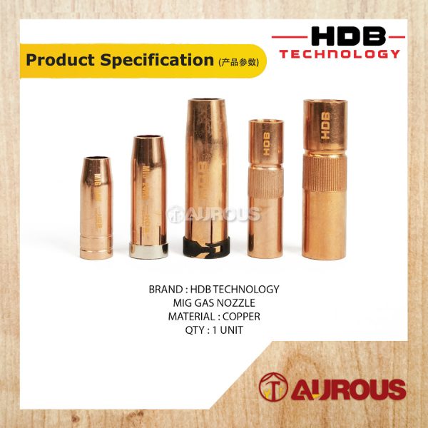 HDB TECHNOLOGY MIG COPPER GAS NOZZLE FOR MIG AIR COOLED WELDING TORCH - (1 PIECE) - Image 7