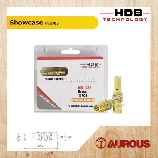 HDB TECHNOLOGY MIG COPPER/BRASS CONTACT TIP HOLDER FOR MIG AIR COOLED WELDING TORCH - (1 PIECE) - Image 2