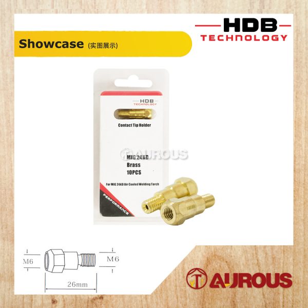 HDB TECHNOLOGY MIG COPPER/BRASS CONTACT TIP HOLDER FOR MIG AIR COOLED WELDING TORCH - (1 PIECE) - Image 3