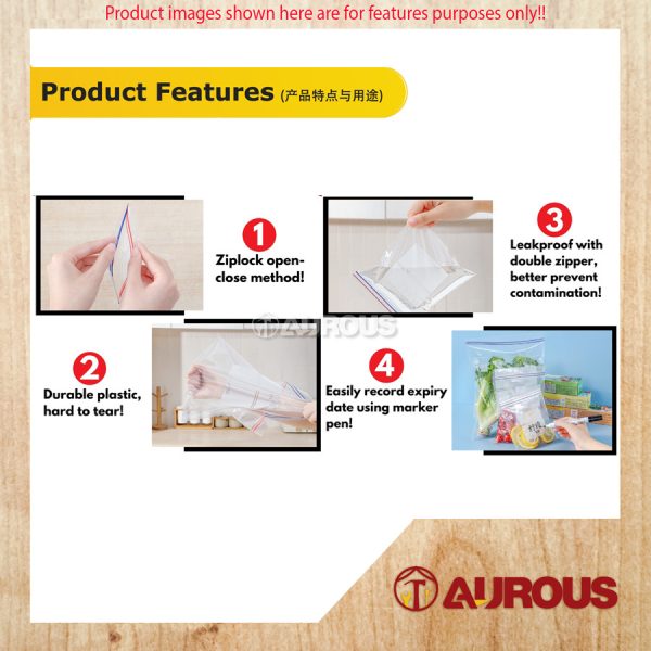 KITCHENWARE FOOD STORAGE BAG REUSABLE PACKAGING FOOD GRADE DOUBLE ZIP LOCK BAG (S/M/L) - Image 6