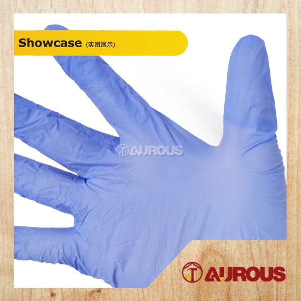 100PCS/BOX - VIOLET BLUE NITRILE THIN MIL LATEX POWDER FREE DISPOSABLE NITRILE HAND GLOVE (SIZE M / L) - Image 4