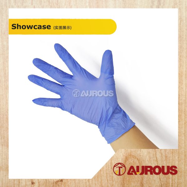 100PCS/BOX - VIOLET BLUE NITRILE THIN MIL LATEX POWDER FREE DISPOSABLE NITRILE HAND GLOVE (SIZE M / L) - Image 3