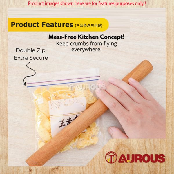 KITCHENWARE FOOD STORAGE BAG REUSABLE PACKAGING FOOD GRADE DOUBLE ZIP LOCK BAG (S/M/L) - Image 7