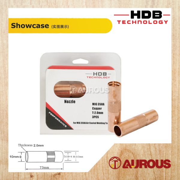HDB TECHNOLOGY MIG COPPER GAS NOZZLE FOR MIG AIR COOLED WELDING TORCH - (1 PIECE) - Image 5