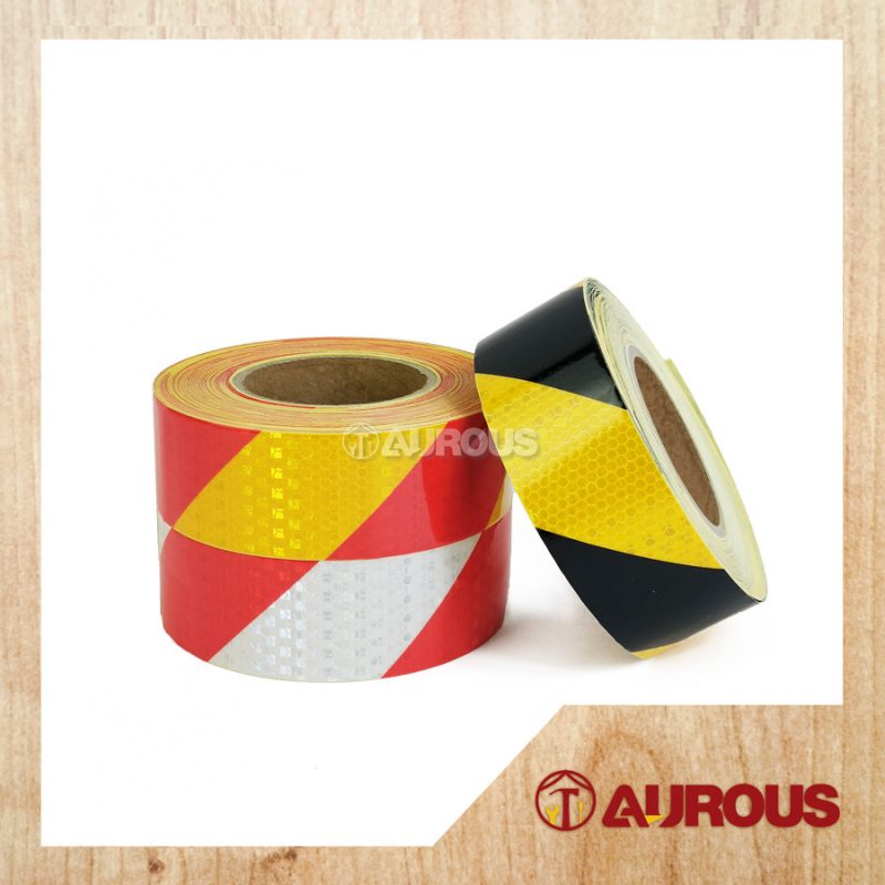 Reflective Hazard Warning Tape - 50mm x 25m - 2 Rolls