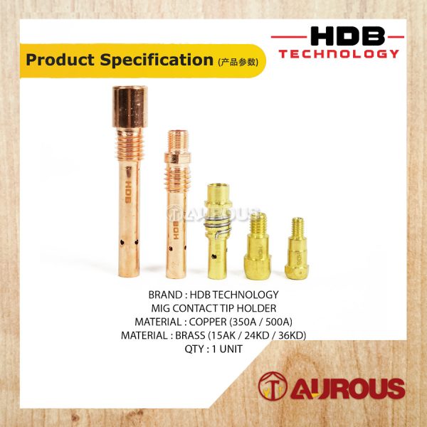 HDB TECHNOLOGY MIG COPPER/BRASS CONTACT TIP HOLDER FOR MIG AIR COOLED WELDING TORCH - (1 PIECE) - Image 7