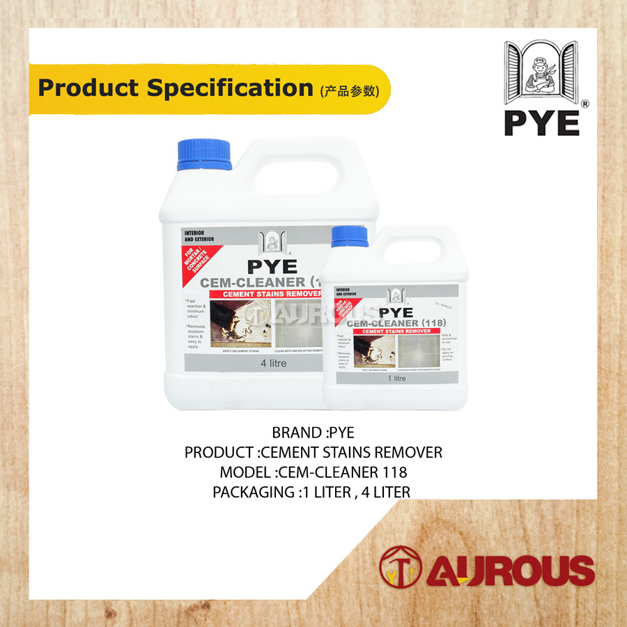 PYE CEM-CLEANER CEMENT STAIN REMOVER (118) - Image 5