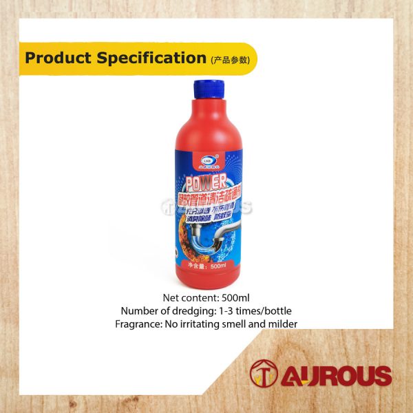 LKB POWER DRAIN CLOG REMOVER PIPELINE DREDGING AGENT LIQUID 500ML - Image 3