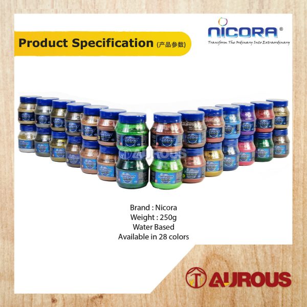 NICORA SIESON WATER BORNE DECORATIVE PAINT FOR INTERIOR & EXTERIOR 250G (S-35 to S-48) - Image 7