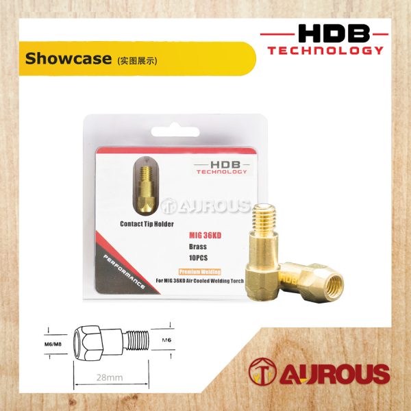 HDB TECHNOLOGY MIG COPPER/BRASS CONTACT TIP HOLDER FOR MIG AIR COOLED WELDING TORCH - (1 PIECE) - Image 4