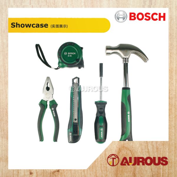 BOSCH 73PCS HAND TOOLS ACCESSORIES DIY STARTER KIT WITH CARRYING STORAGE BOX SET (2607011660) - Image 2