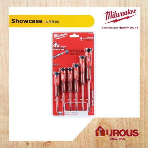 MILWAUKEE 6PCS PRECISION SCREWDRIVER SET WITH CASE 48-22-2606 [BLUE CAP] - Image 2