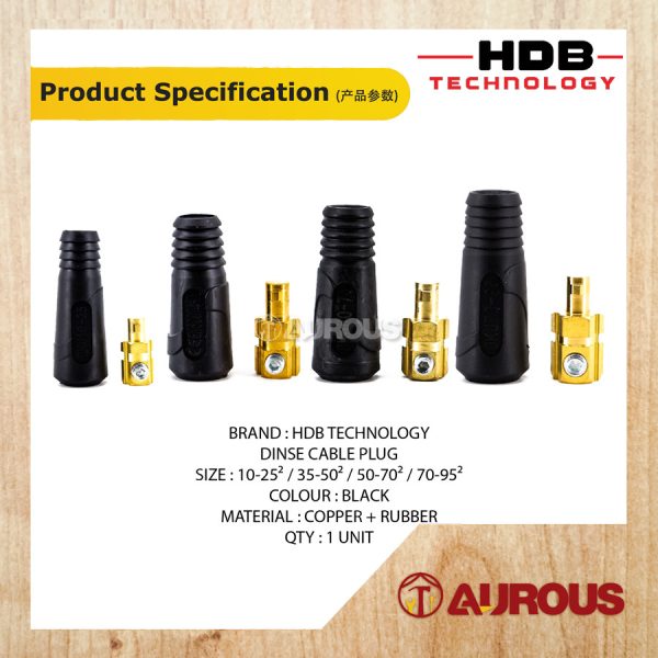HDB TECHNOLOGY DINSE CABLE PLUG MALE CONNECTOR (10-25² / 35-50² / 50-70² / 70-95²) - Image 6