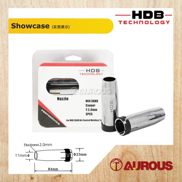 HDB TECHNOLOGY MIG CHROME COPPER GAS NOZZLE FOR MIG AIR COOLED WELDING TORCH - (1 PIECE) - Image 4