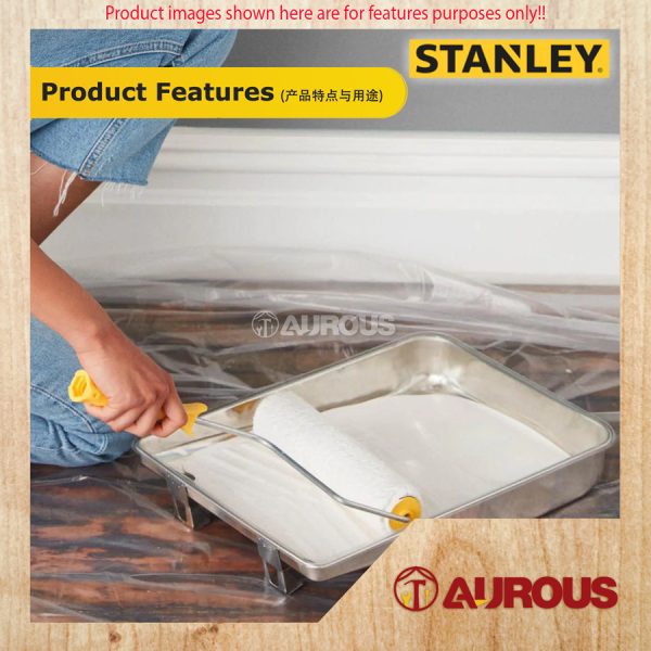 STANLEY CAGE PAINT ROLLER FRAME WITH 11MM PILE ROLLER REFILL 7''/175MM (1-29-494) - Image 6