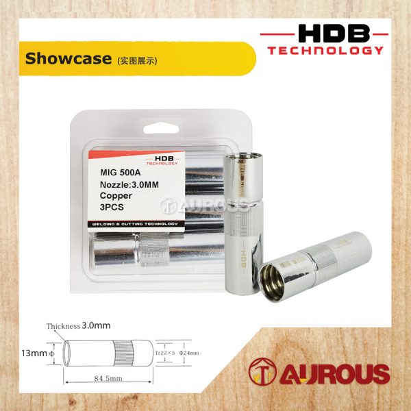 HDB TECHNOLOGY MIG CHROME COPPER GAS NOZZLE FOR MIG AIR COOLED WELDING TORCH - (1 PIECE) - Image 6