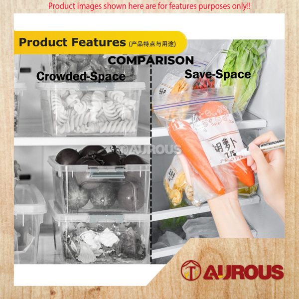 KITCHENWARE FOOD STORAGE BAG REUSABLE PACKAGING FOOD GRADE DOUBLE ZIP LOCK BAG (S/M/L) - Image 8