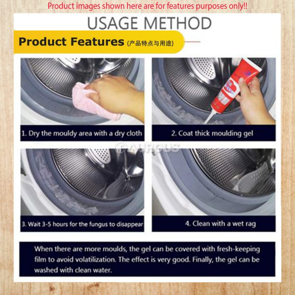 LKB MILDEW REMOVER GEL KITCHEN BATHROOM WALL MOLD TILE CLEANER REMOVAL 120G - Image 7