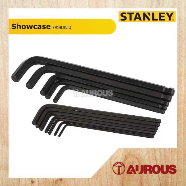 STANLEY LONG ARM 12PCS HEX KEY SET BALL TIPS 69-257 (3/32"-3/8") - Image 3