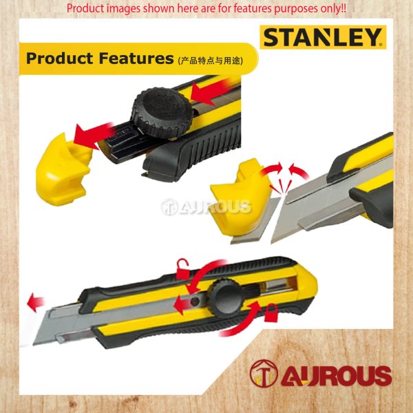STANLEY QUICK POINT DYNA GRIP SNAP OFF BLADE KNIFE 25MM STHT10425-8 - Image 6