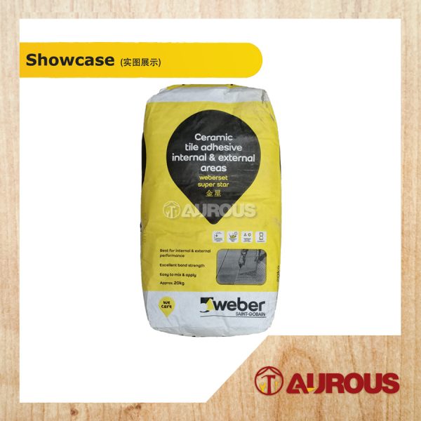 WEBERSET BELCEM SUPERSTAR CERAMIC TILE ADHESIVE INTERNAL & EXTERNAL AREAS CEMENT GUM 20KG - Image 2