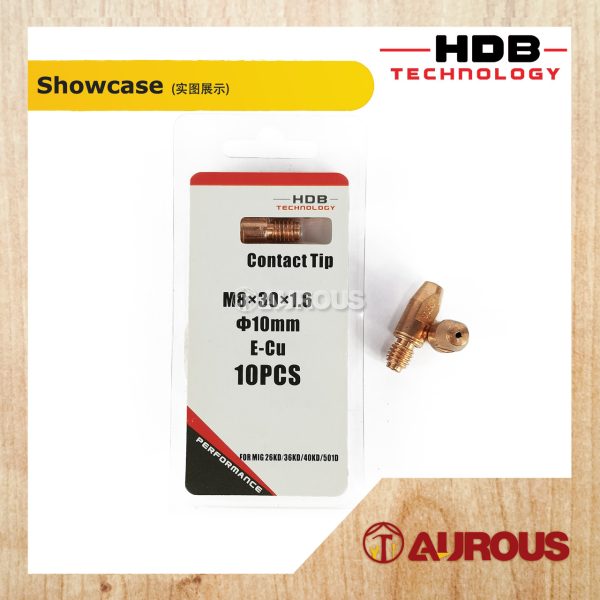 HDB TECHNOLOGY WELDING MB CONTACT TIP MIG 26KD/36KD/40KD/501D M8x30 DIA.10MM (0.8MM/1.0MM/1.2MM/1.6MM) - Image 6