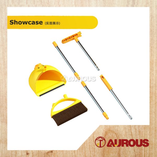YELLOW DUCK HOME KITCHEN MAGIC BROOM AND DUST PAN SET NON STICK SWEEPING HANDY TOOL PENYAPU & PENYODOK SET - Image 4
