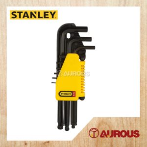 STANLEY LONG ARM 9PCS HEX KEY SET BALL TIPS 69-256 (1.5MM-10.0MM)