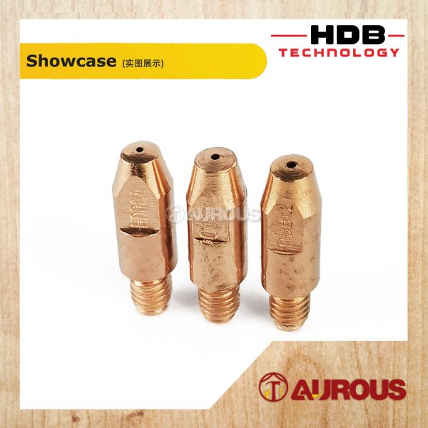 HDB TECHNOLOGY WELDING MB CONTACT TIP MIG 24KD/25AK/26KD M6x28 DIA.8MM (0.8MM/1.0MM/1.2MM) - Image 2
