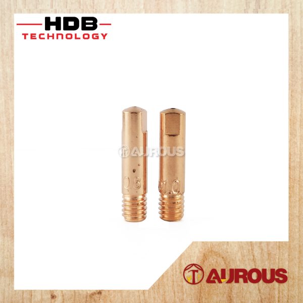 HDB TECHNOLOGY WELDING MB CONTACT TIP MIG 15AK M6x25 DIA.6MM (0.8MM/1.0MM)