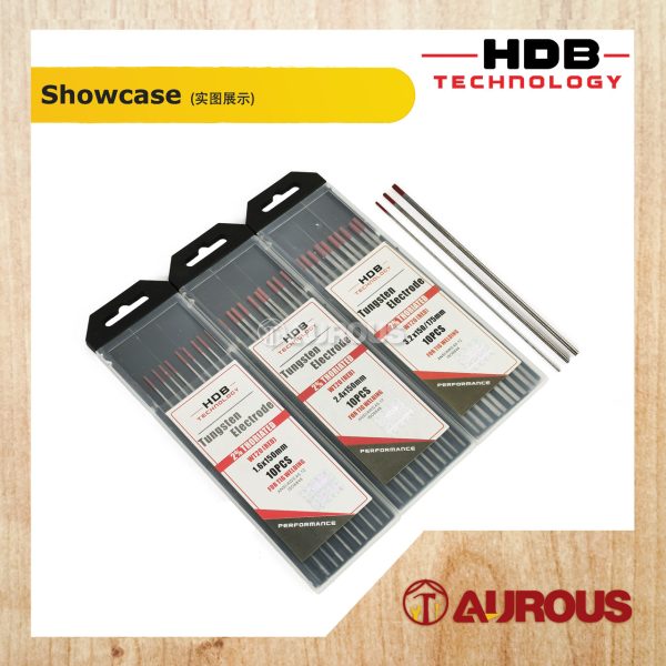 HDB TECHNOLOGY WELDING WT20 TUNGSTEN ELECTRODE FOR TIG WELDING 1.6MM/2.4MM/3.2MM (BLUE/RED) - 1 UNIT - Image 3