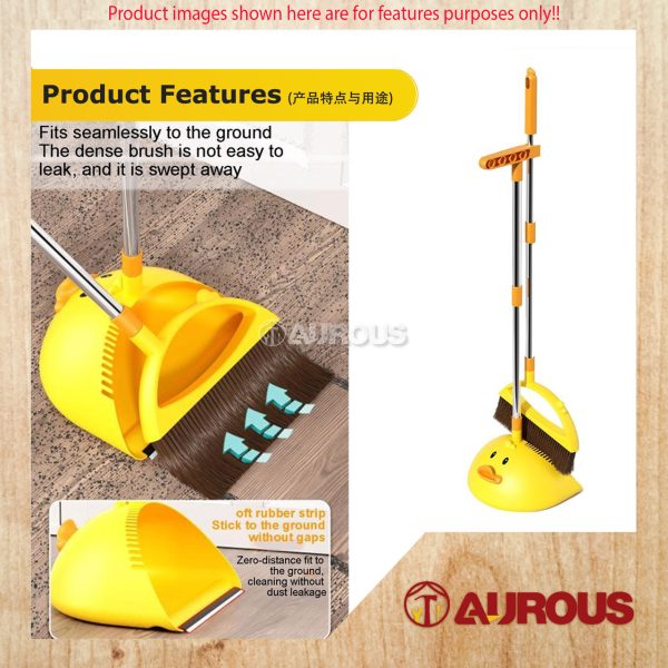 YELLOW DUCK HOME KITCHEN MAGIC BROOM AND DUST PAN SET NON STICK SWEEPING HANDY TOOL PENYAPU & PENYODOK SET - Image 6