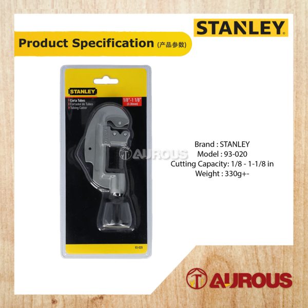 STANLEY TUBING CUTTER (1/8''-1 1/8') (3MM-29MM) 93-020 - Image 6