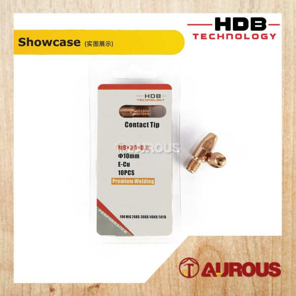 HDB TECHNOLOGY WELDING MB CONTACT TIP MIG 26KD/36KD/40KD/501D M8x30 DIA.10MM (0.8MM/1.0MM/1.2MM/1.6MM) - Image 3