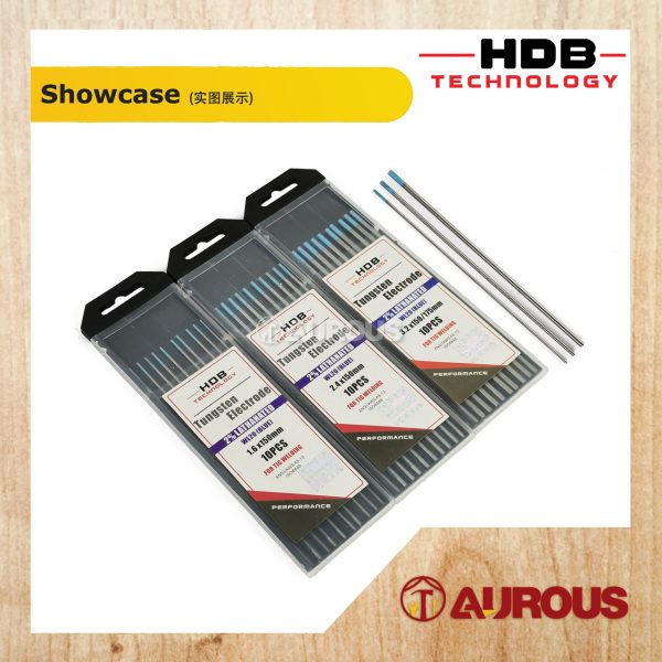 HDB TECHNOLOGY WELDING WT20 TUNGSTEN ELECTRODE FOR TIG WELDING 1.6MM/2.4MM/3.2MM (BLUE/RED) - 1 UNIT - Image 4