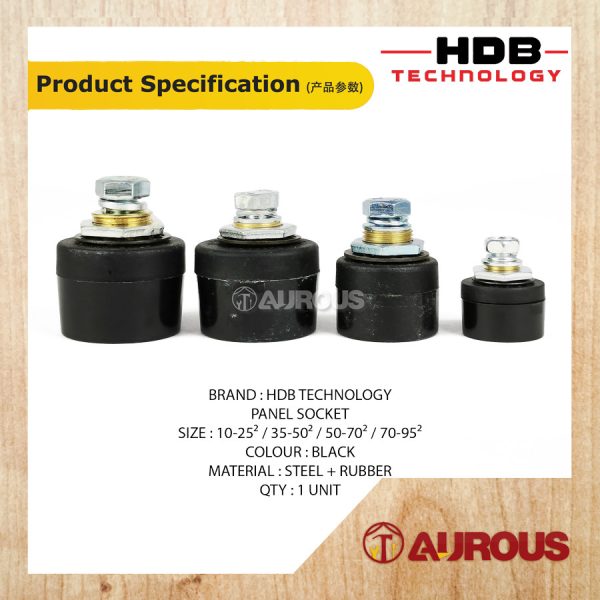 HDB TECHNOLOGY DINSE PANEL SOCKET CABLE FEMALE CONNECTOR (10-25² / 35-50² / 50-70² / 70-95²) - Image 6