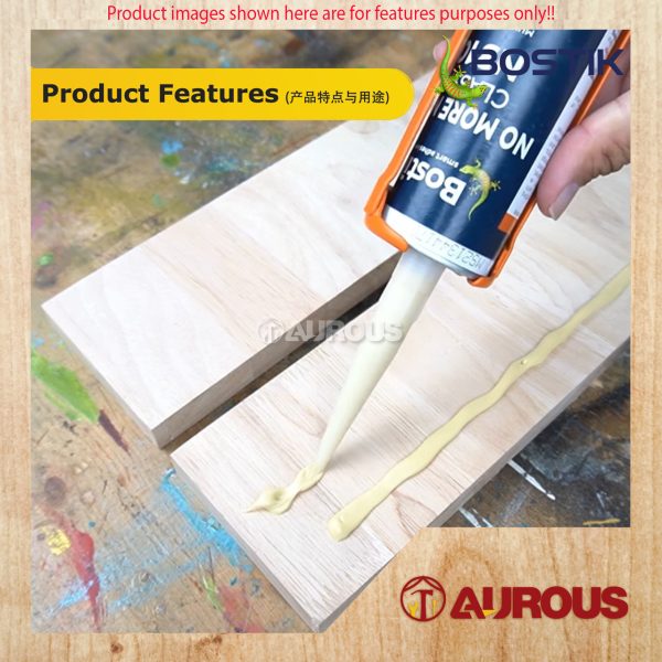 BOSTIK NO MORE NAILS MULTIPURPOSE CONSTRUCTION ADHESIVE 320G BEIGE (N310) - Image 6