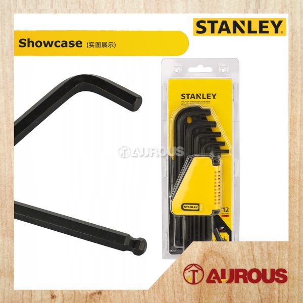STANLEY LONG ARM 12PCS HEX KEY SET BALL TIPS 69-257 (3/32"-3/8") - Image 4