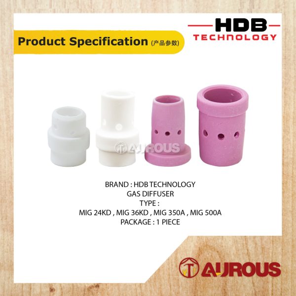HDB TECHNOLOGY WELDING MIG CERAMIC GAS DIFFUSER (1 PIECE) - Image 6